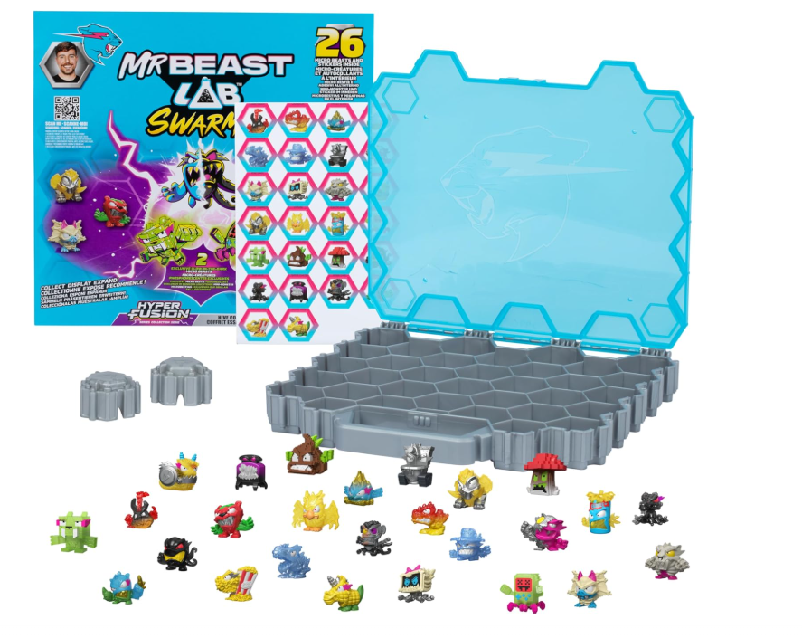 MrBeast Lab Paquete coleccionista capacidad para más de 70 micro bestias, con 26 micro bestias