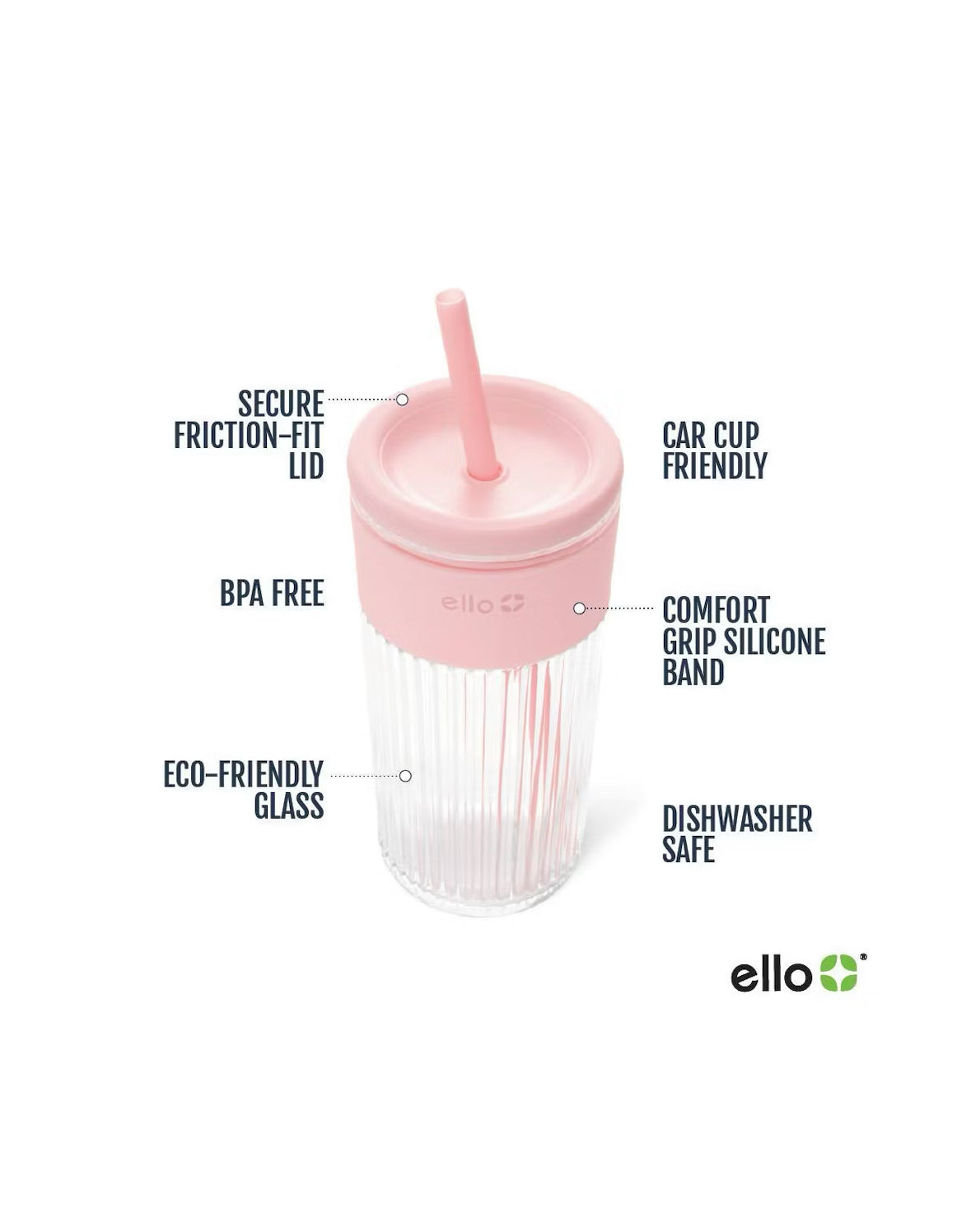 Ello Ava 18oz Straw Tumbler