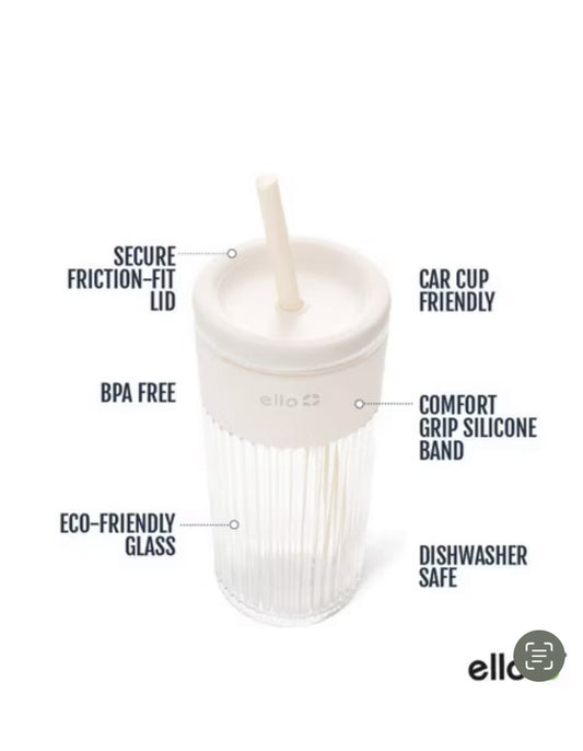 Ello Cream 18oz Straw Tumbler