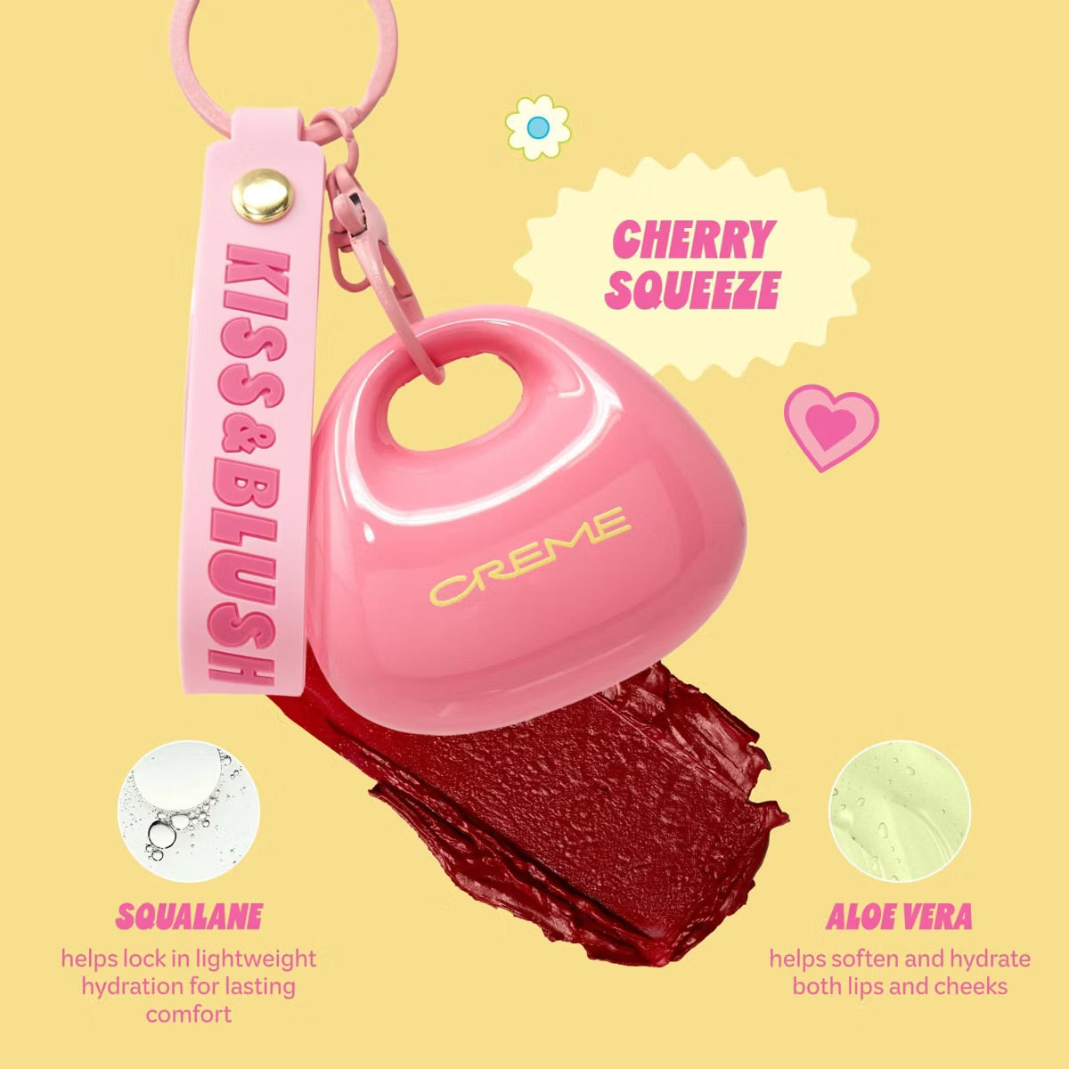 The Creme Shop Kiss & Blush Lip & Cheek Balm - Cherry Squeeze - 6 ml