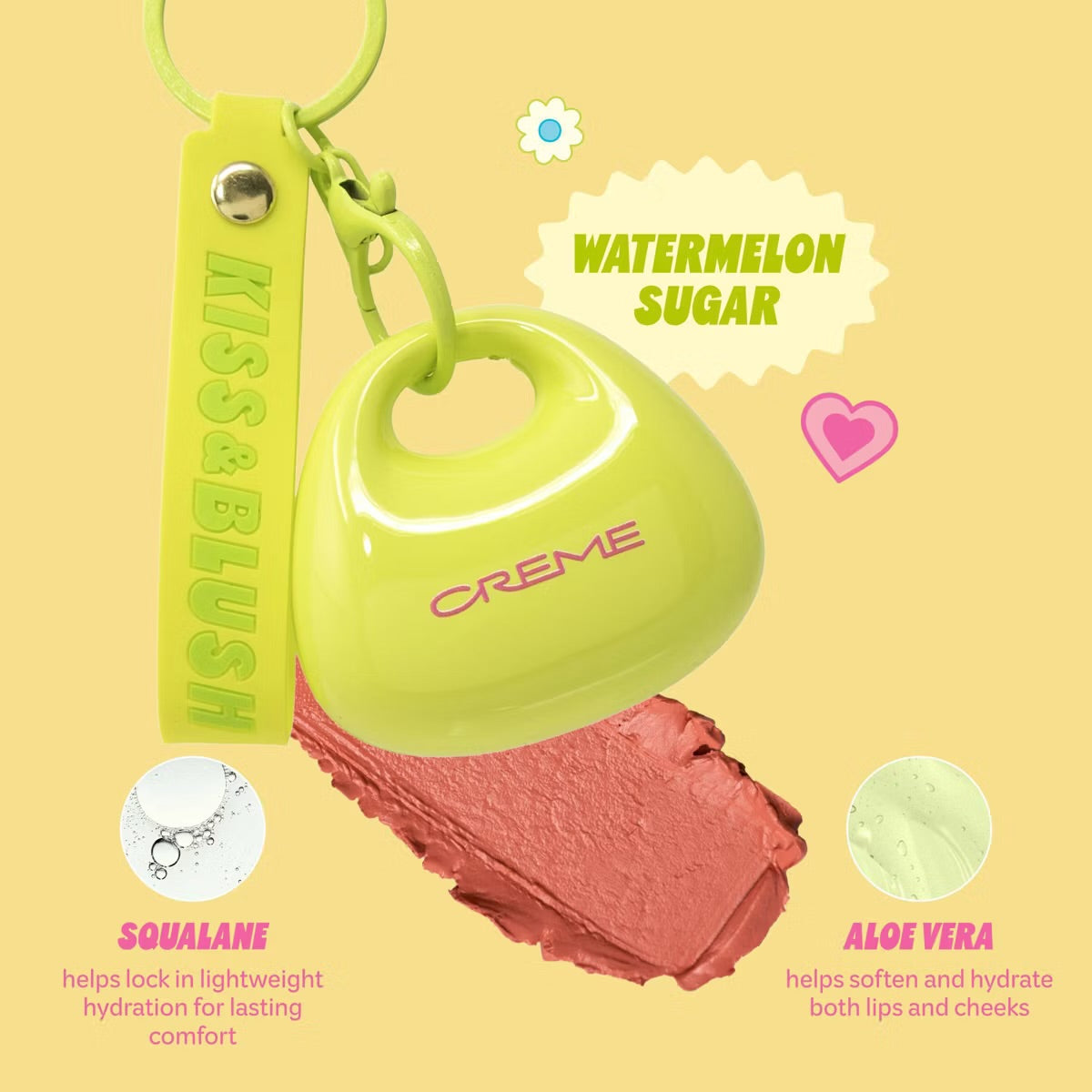 The Creme Shop Kiss & Blush Lip & Cheek Balm - Watermelon Sugar - 6 ml