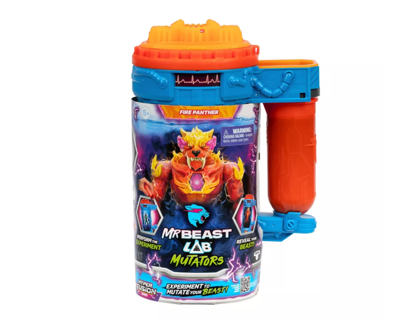 MrBeast Lab Mutators Mutation Chamber Flame Panther Action Figure