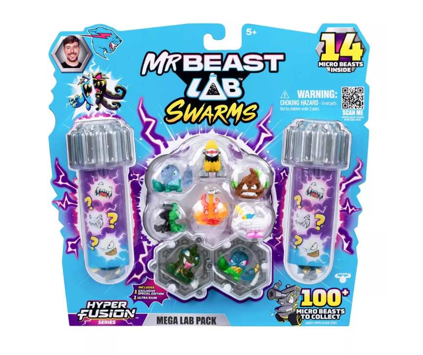 MRBEAST LAB Swarms Series 3, serie Hyper Fusion, paquete de 14 micro bestias coleccionable