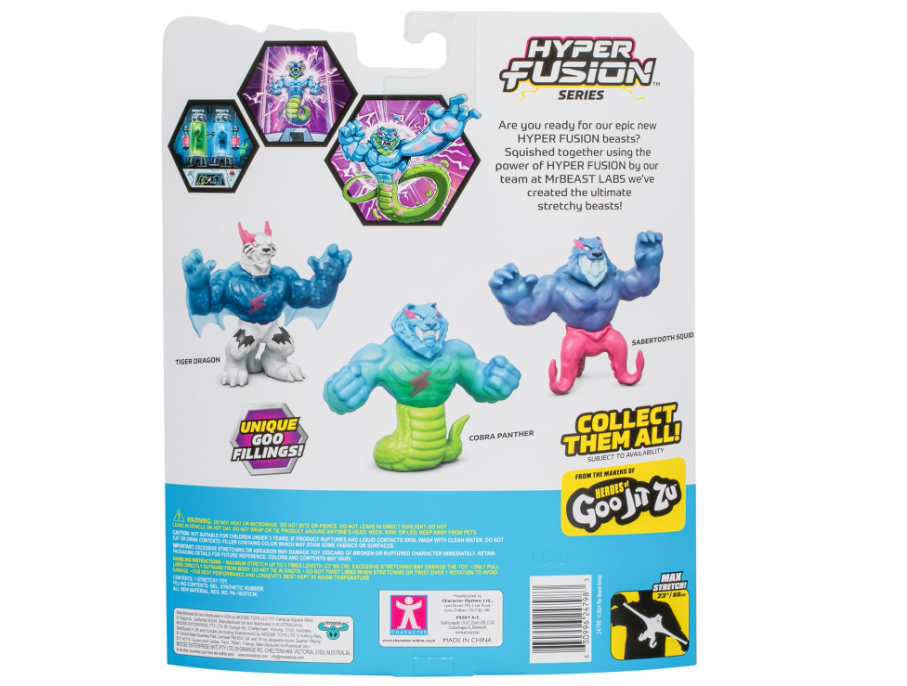 MrBeast Lab Héroe elástico Hyper Fusion, Calamar de dientes de sable