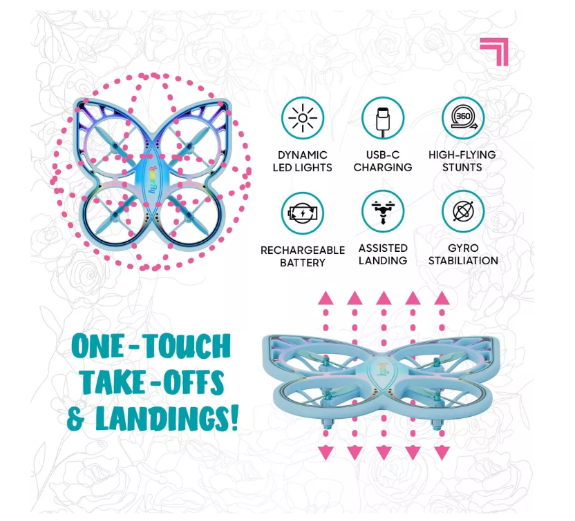 Sharper Image Lumofly Glowing Butterfly Stunt Drone