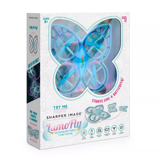 Sharper Image Lumofly Glowing Butterfly Stunt Drone