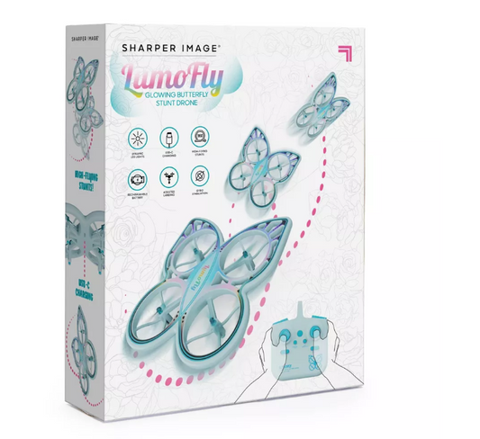 Sharper Image Lumofly Glowing Butterfly Stunt Drone
