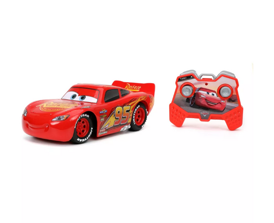 Disney Pixar / Coche de control remoto Cars Rayo McQueen escala 1:24 2.4 GHz/ Cars Lightning McQueen RC 1:24 Scale Remote Control Car 2.4 Ghz
