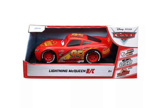 Disney Pixar / Coche de control remoto Cars Rayo McQueen escala 1:24 2.4 GHz/ Cars Lightning McQueen RC 1:24 Scale Remote Control Car 2.4 Ghz