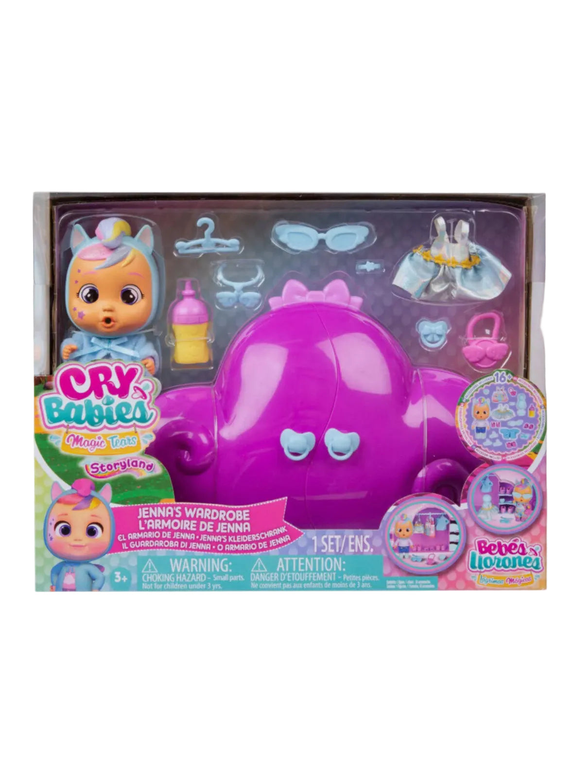 Juego de Armario Cry Babies Jenna's + Ropa