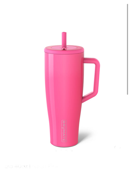 BrüMate Era 40oz Straw Tumbler Neon Pink