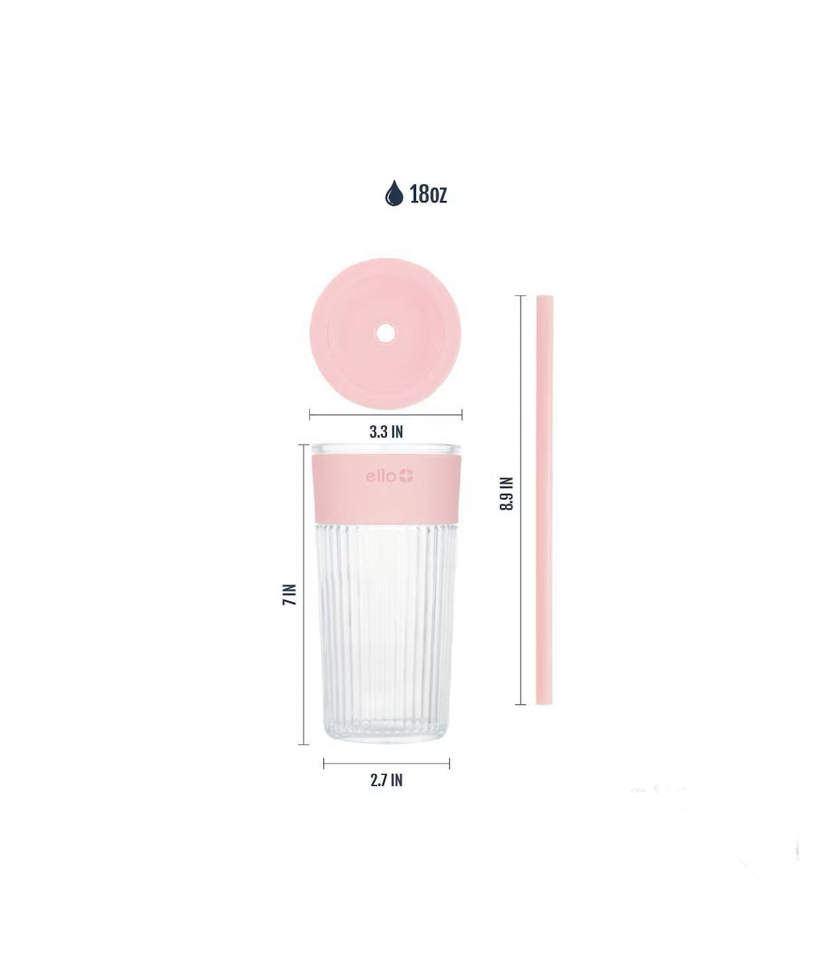 Ello Ava 18oz Straw Tumbler