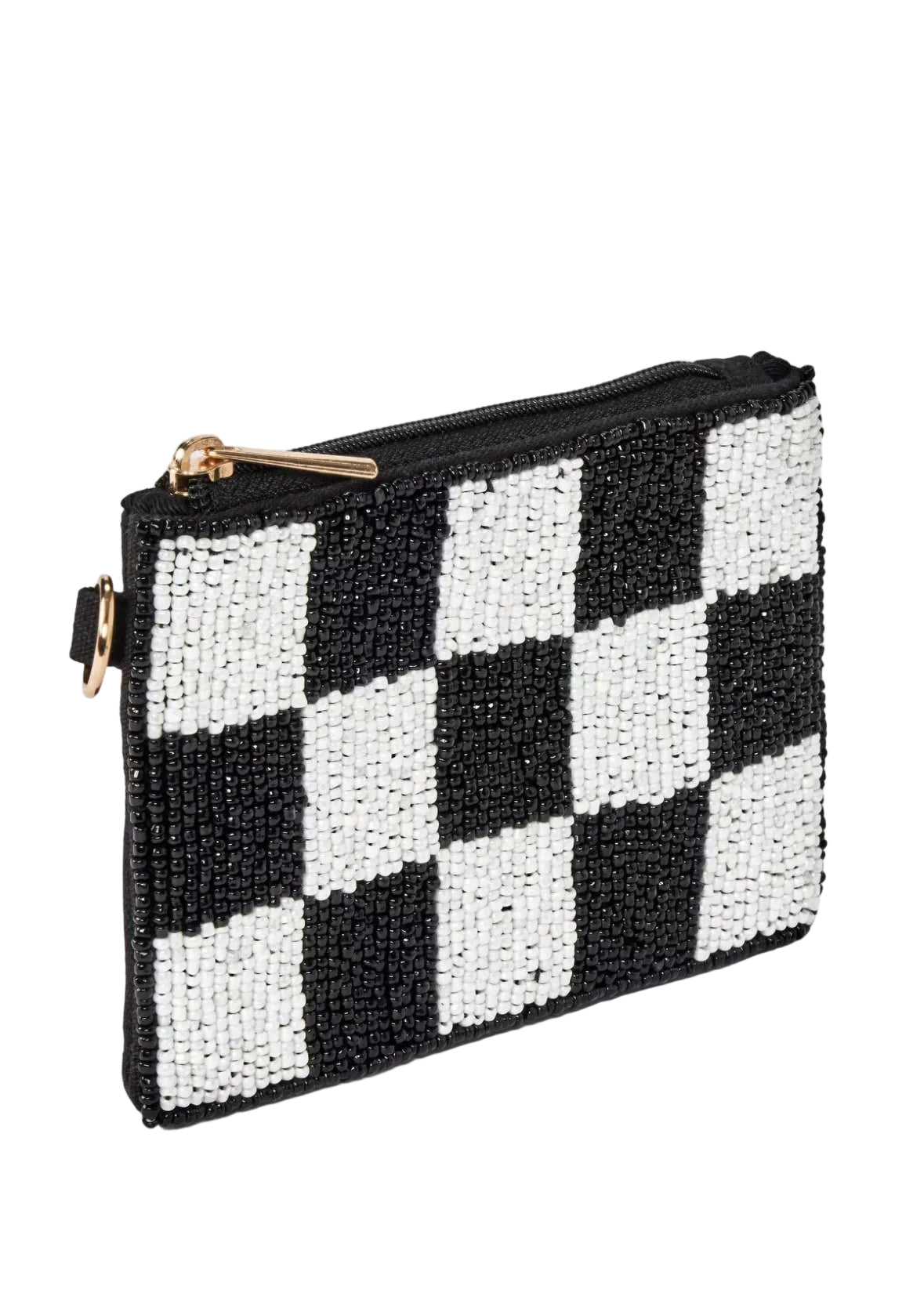 Monedero con cuentas a cuadros