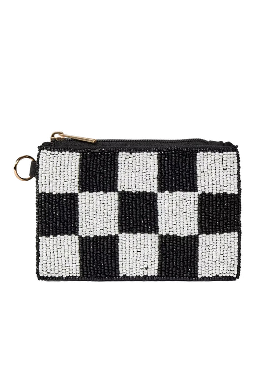 Monedero con cuentas a cuadros