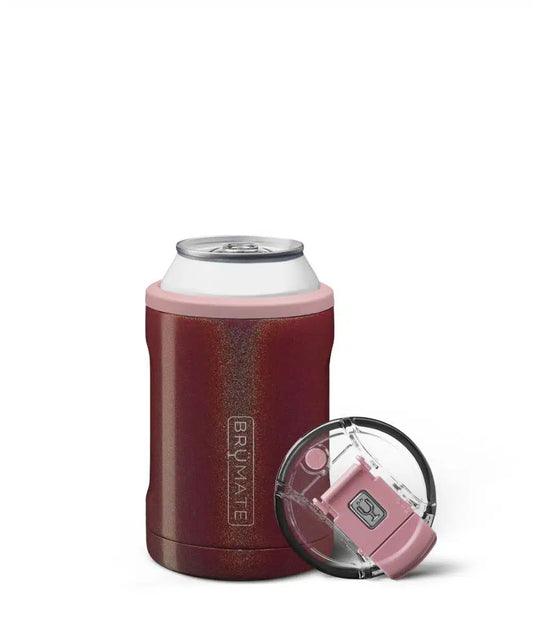 BrüMate Hopstulator Duo 12 oz Standard Cans Glitter Merlot