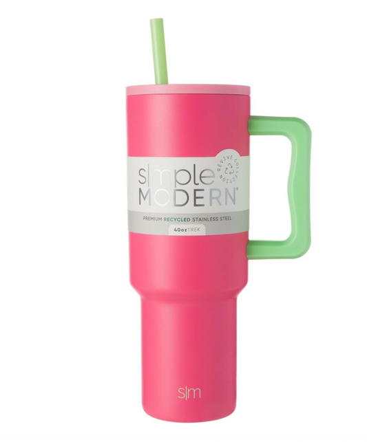 Simple Modern Trek 40oz Stainless Steel Lidded Tumbler Watermelon Splash